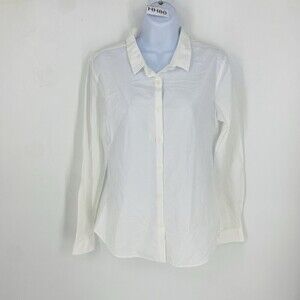 NWTs $158 The Blue Shirt Shop White Button Up Basic Collared Shirt Small *READ*